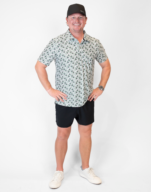 Man wearing Performance Golf Polo
