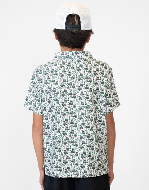 rear view of person wearing white hat