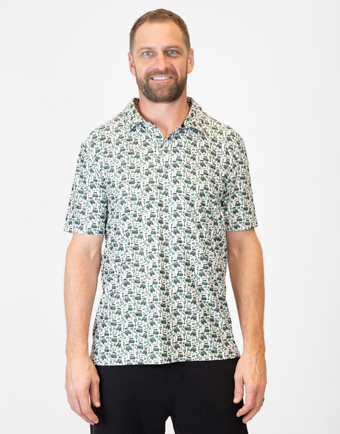 Man wearing Performance Golf Polo