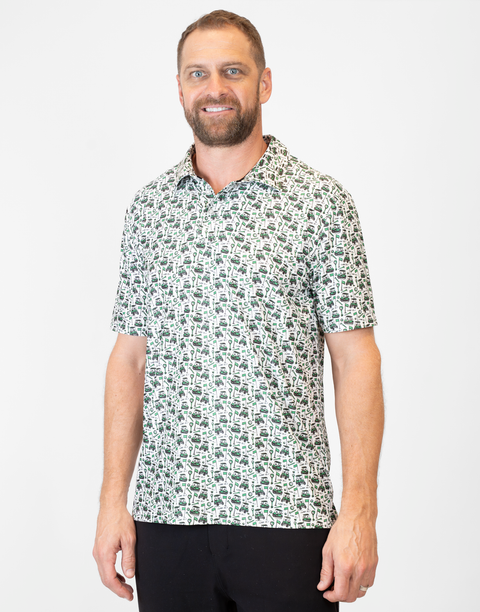 Man wearing Performance Golf Polo