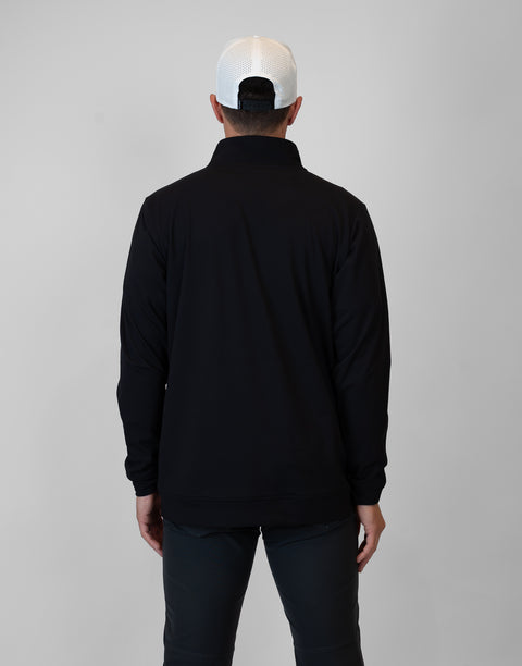 rear view of Man wearing Men's black Performance 1/4-Zip