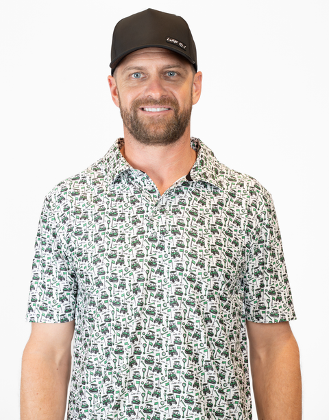 Man wearing black hat with "LUKE 18:1" text