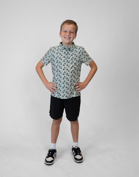 Boy wearing Youth Performance Golf Polo