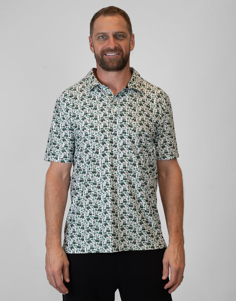 Man wearing Performance Golf Polo