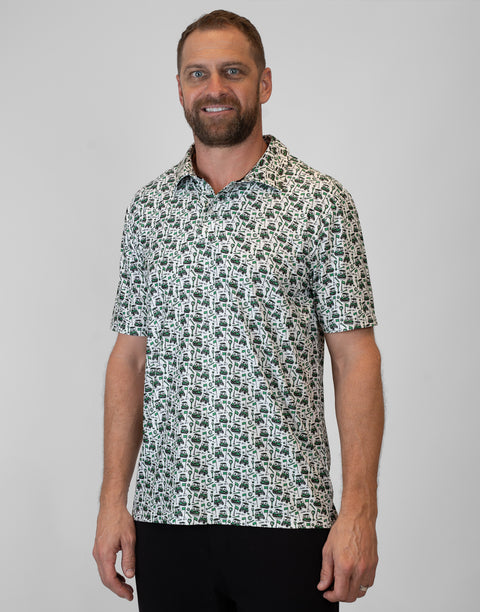 Man wearing Performance Golf Polo