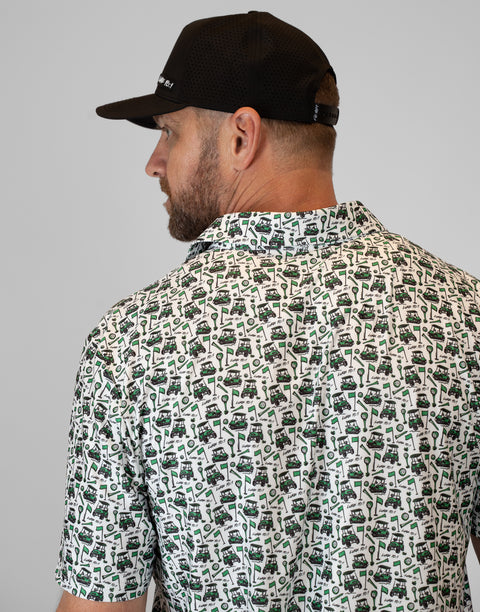 side view of man wearing black hat